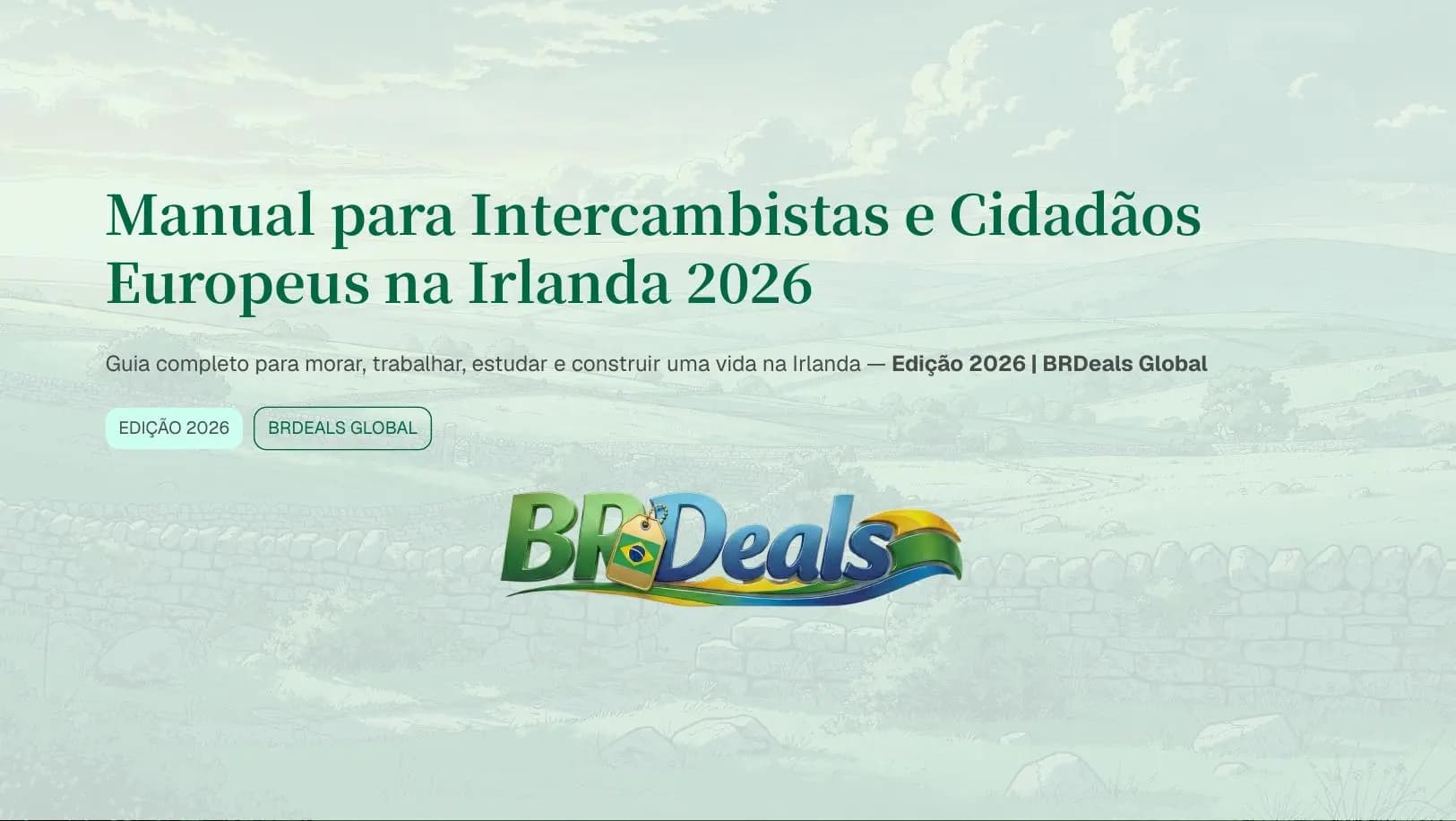 Capa do Manual para Intercambistas e Cidadãos Europeus na Irlanda, edição 2026
